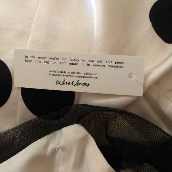 NWT For Love and Lemons Dorothy dot mini dress - Picture 12 of 13